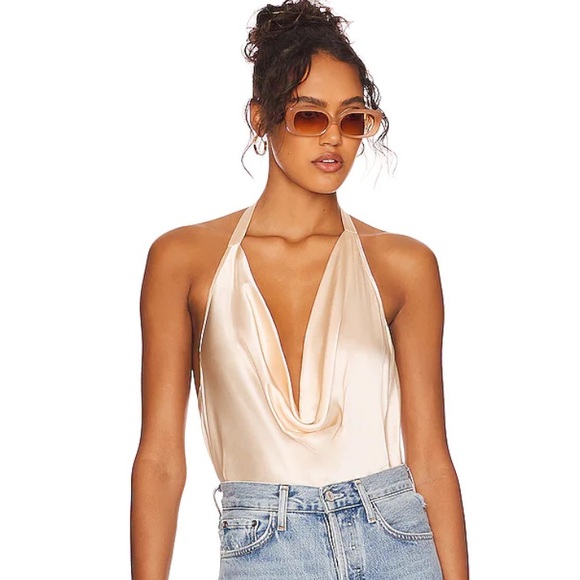 NWT Cami NYC 100% silk halter top in “shell” -XS corset bustier - Picture 6 of 6